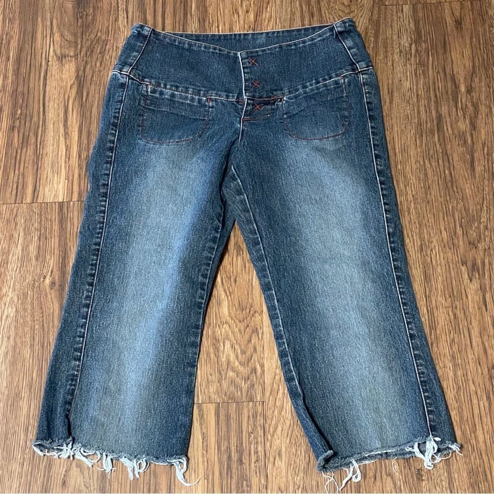 Vintage Gasoline Cutoff Capri Jeans Style 36-1756-F8 Blue Size 3